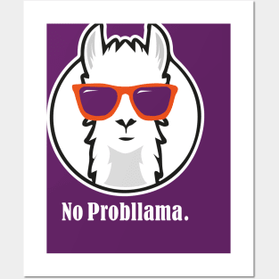 No Probllama - Funny Shirt with Llama Posters and Art